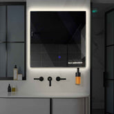 Specchio LED Quadrato | Pulsante touch | Luce bianca neutra - Reyze Serie Motivated Modello 7